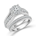 Diamond Bridal Set 2 Ct tw  14k White Gold