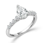 Diamond Bridal Set 1 Ct Center PE 14k White Gold