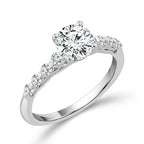Diamond Bridal Set 1 Ct Center RD 14k White Gold