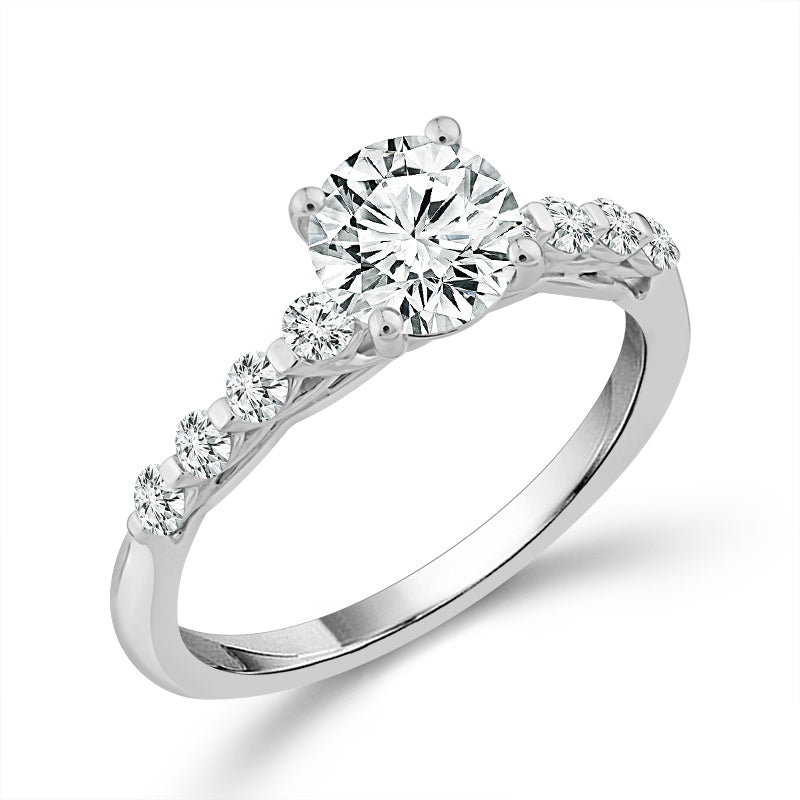 Diamond Bridal Set 1 Ct Center RD 14k White Gold