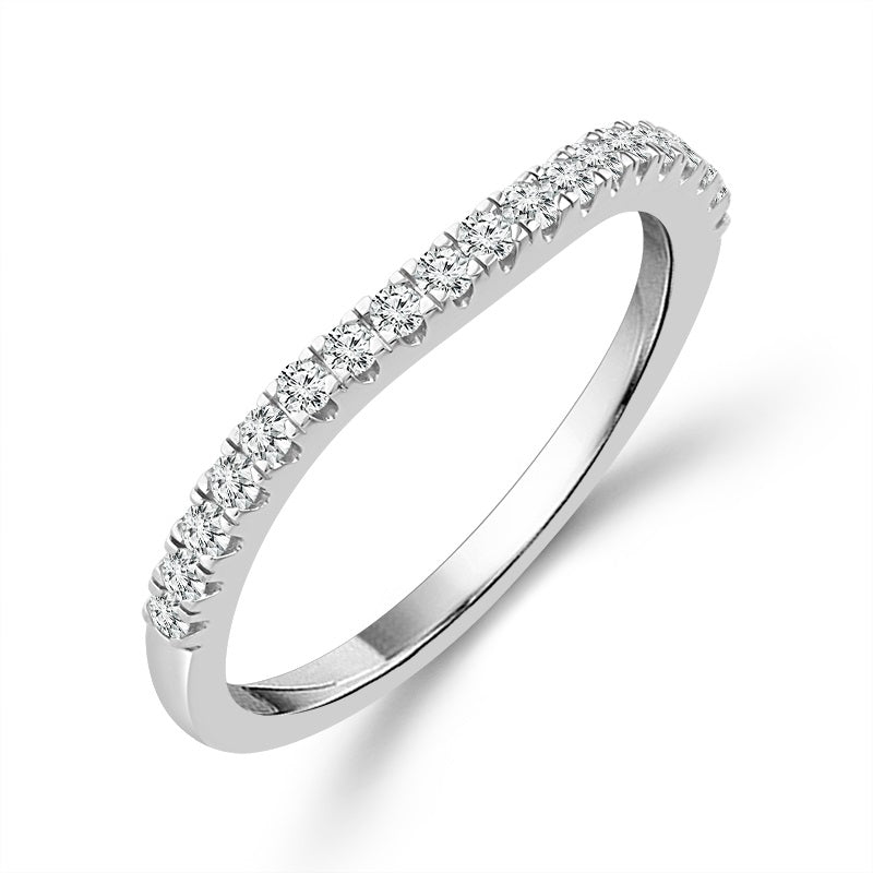 Diamond Bridal Set 3/4 Ct Center RD 14k White Gold