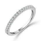Diamond Bridal Set 3/4 Ct Center OV 14k White Gold