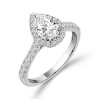 Diamond Bridal Set 1 Ct Center PE 14k White Gold