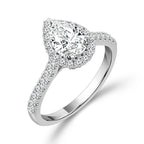 Diamond Bridal Set 1 Ct Center PE 14k White Gold