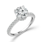 Diamond Bridal Set 1 1/2 Ct Center RD 14k White Gold
