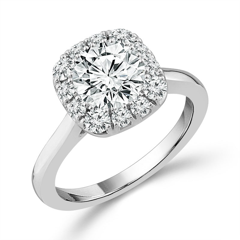 Diamond Engagement Ring 2 Ct tw Round 14k White Gold