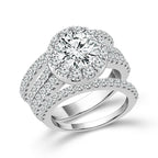 Diamond Bridal Set 4 Ct tw  14k White Gold