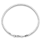 14K White Gold Beaded Bracelet