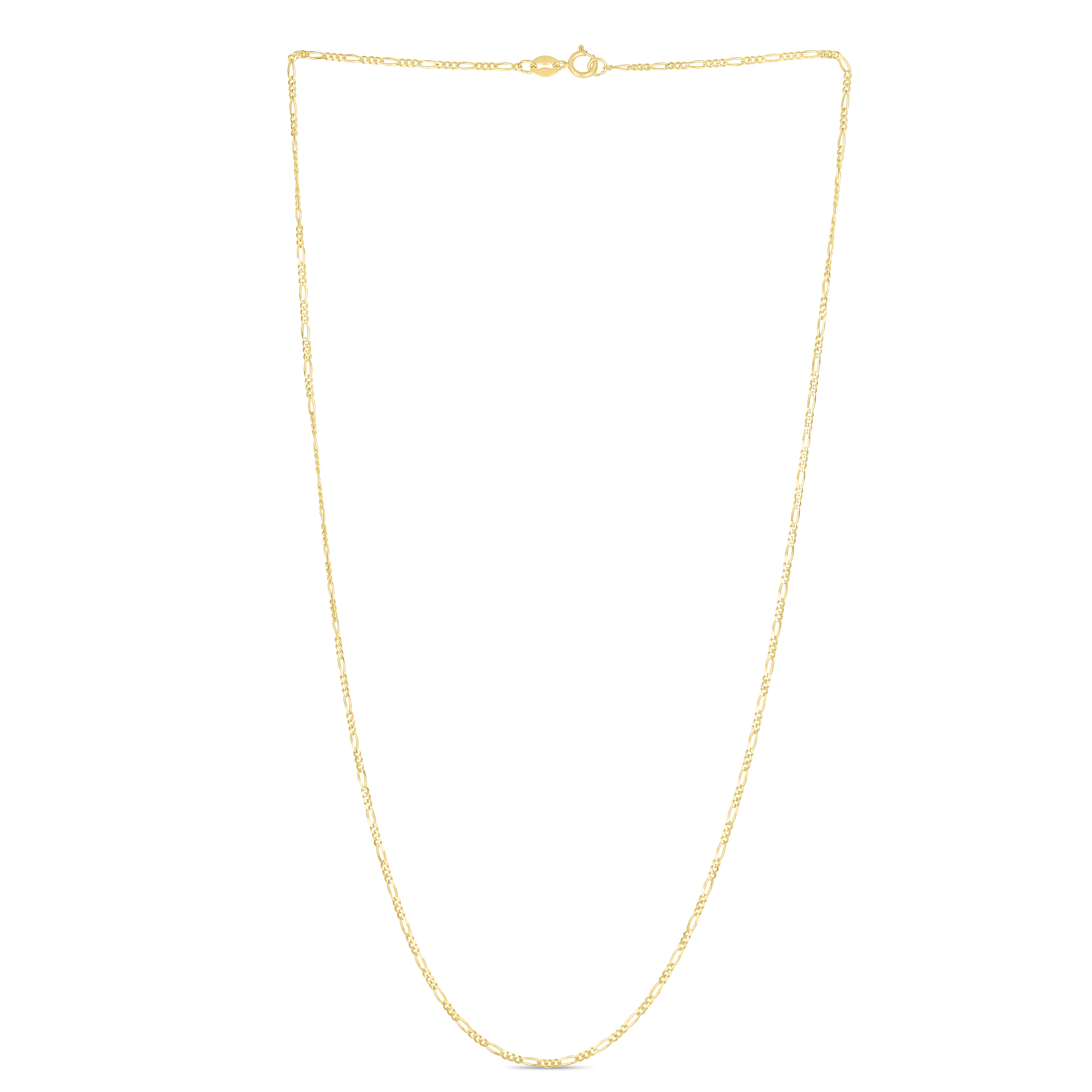 14K Gold 1.3mm Figaro Chain