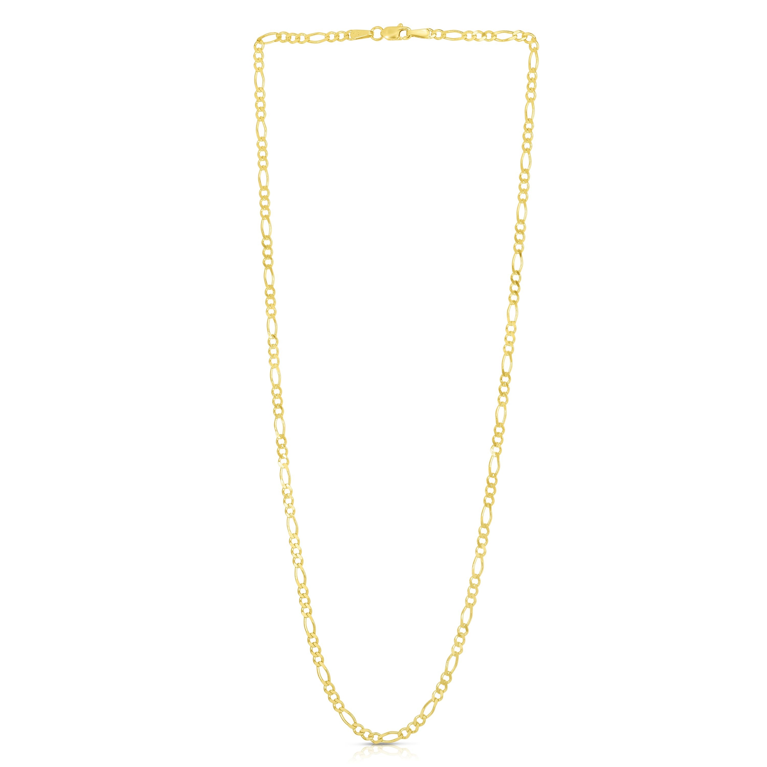 14K Gold 2.8mm Figaro Chain