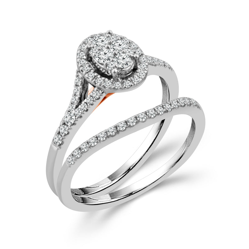 Diamond Bridal Set 0.5 Ct tw  10k White Gold