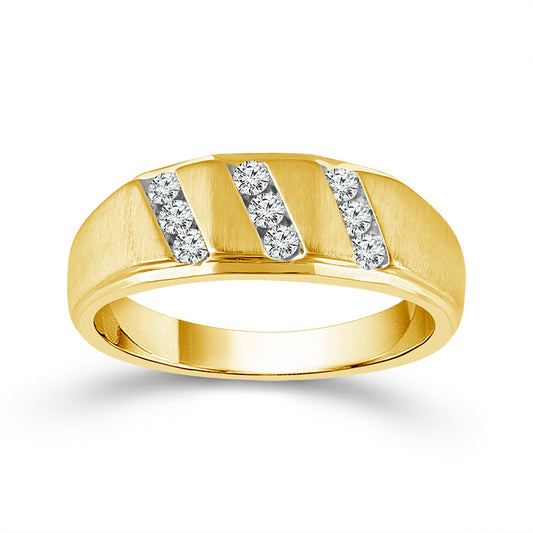 Diamond Mens Rings 0.25 Ct tw  10k White Gold