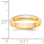 14k 4mm Half-Round Wedding Band