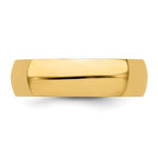 14k 6mm Half-Round Wedding Band