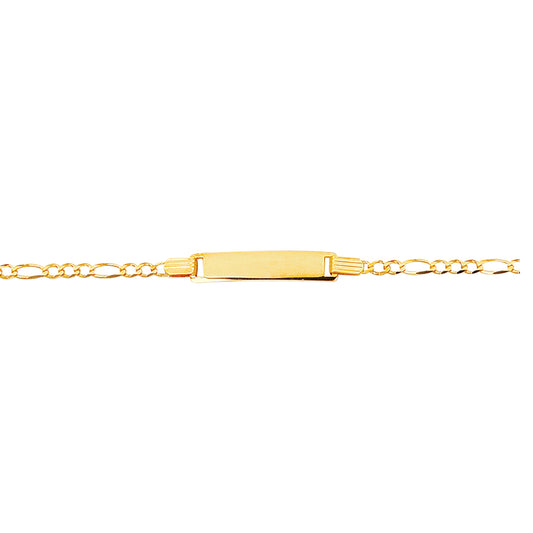 14K Gold Children's Figaro ID Bracelet