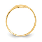 14k High Polished Oval Closed Back Baby Signet Ring