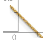 14k .5mm Box with Spring Ring Clasp Chain