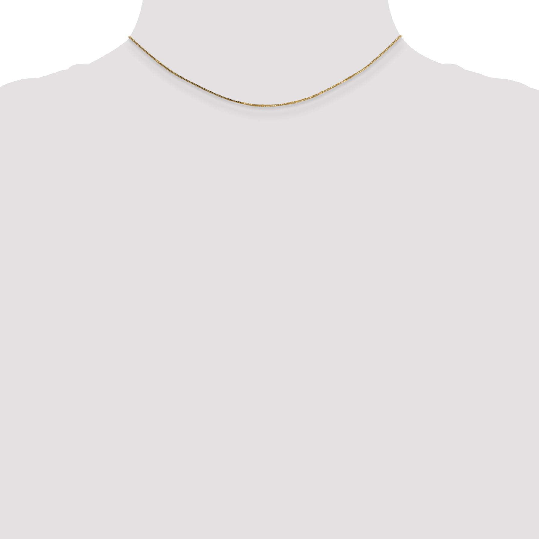 14k .7mm Box with Spring Ring Clasp Chain