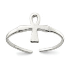Sterling Silver Ankh (Egyptian Cross) Toe Ring