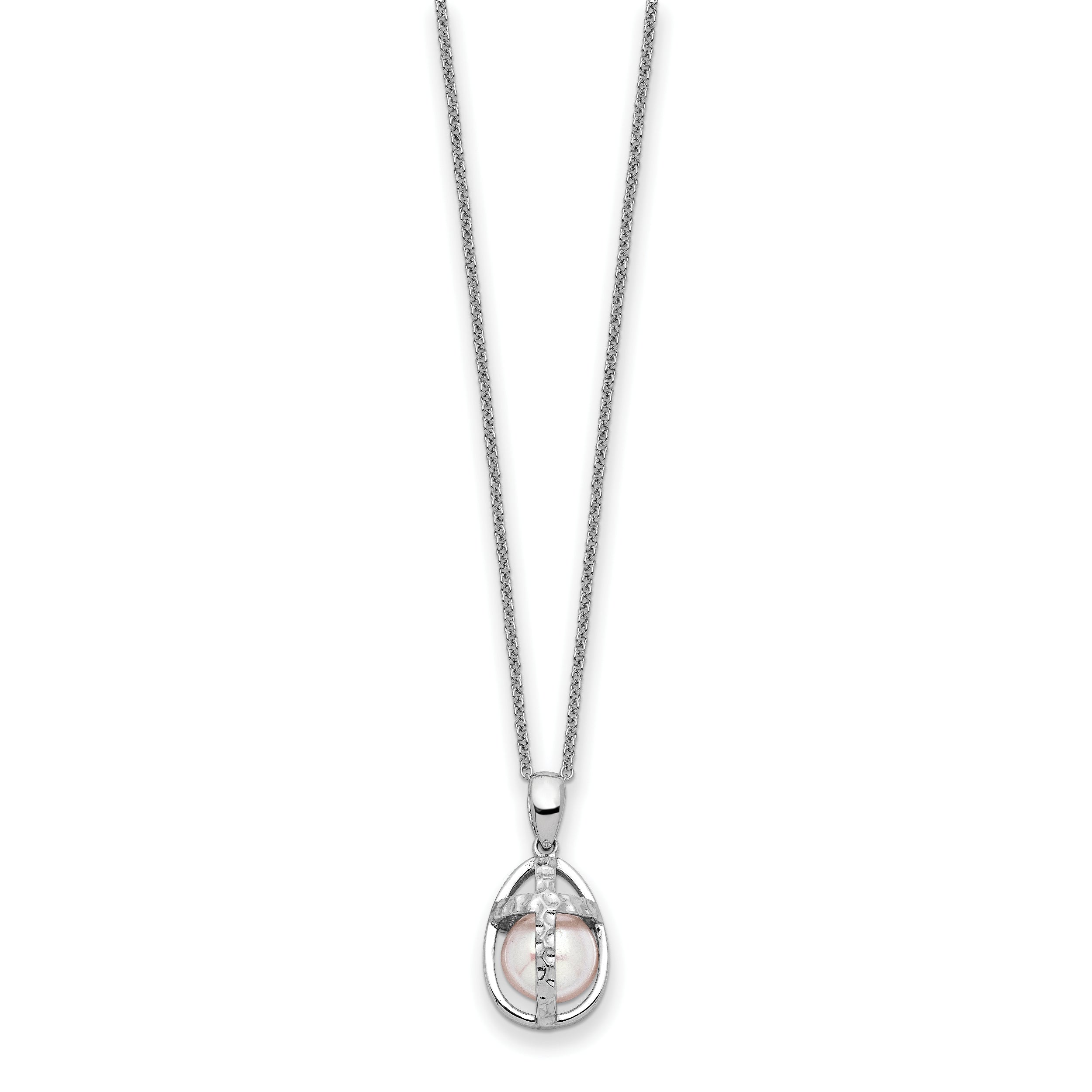 Sterling Silver FWC Pearl Commitment 18in Necklace