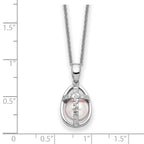 Sterling Silver FWC Pearl Commitment 18in Necklace