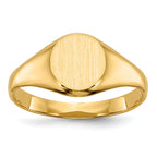 14k Childs Closed Back Signet Ring