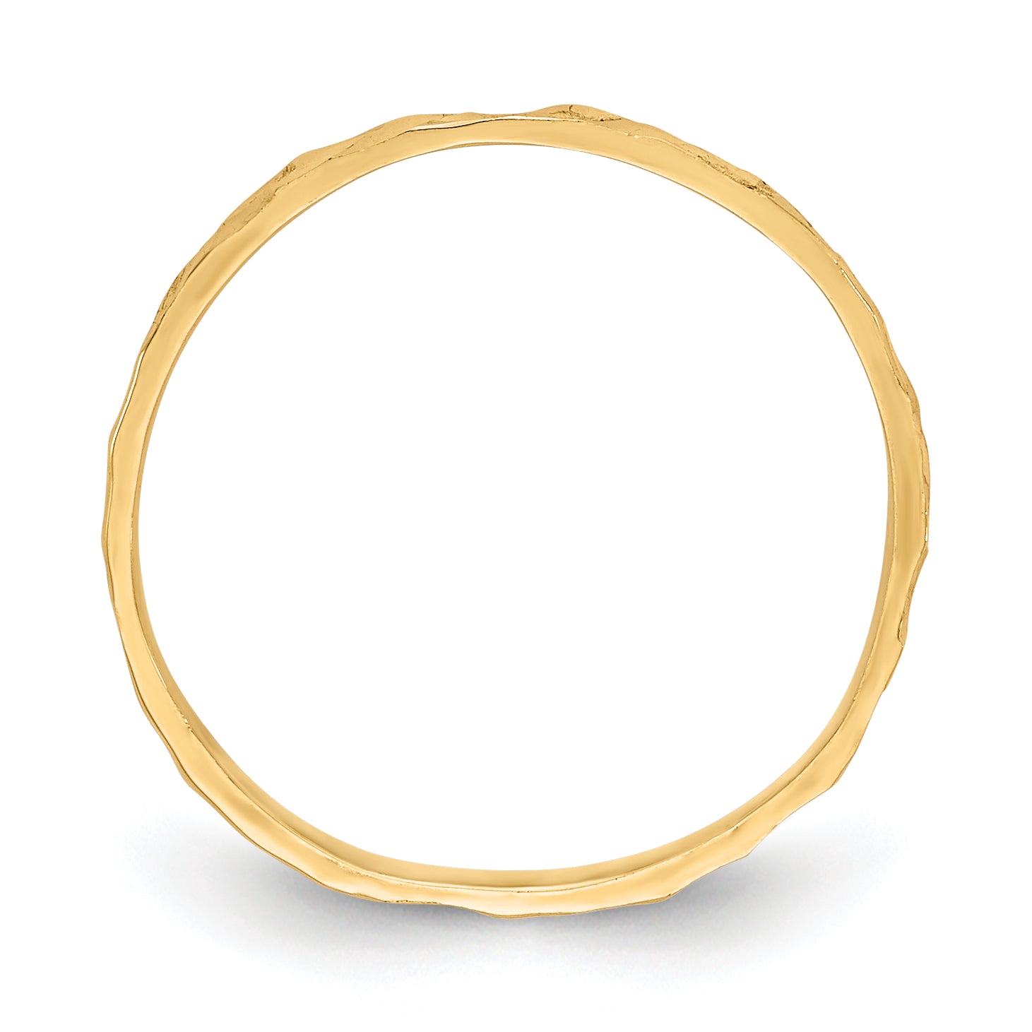 14K Diamond-cut Zig-Zag Design Band Childs Ring