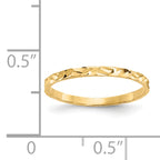 14K Diamond-cut Zig-Zag Design Band Childs Ring