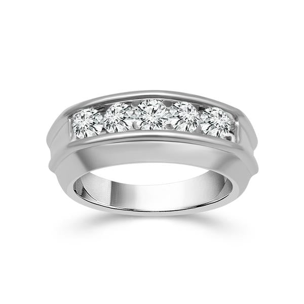 Diamond Mens Rings 1.5 Ct tw  14k White Gold