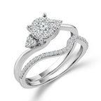 Diamond Bridal Set 0.5 CT 10K White Gold