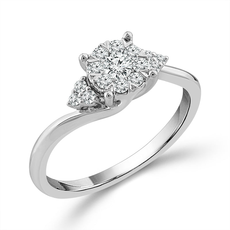 Diamond Bridal Set 0.5 CT 10K White Gold