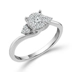 Diamond Bridal Set 0.5 CT 10K White Gold
