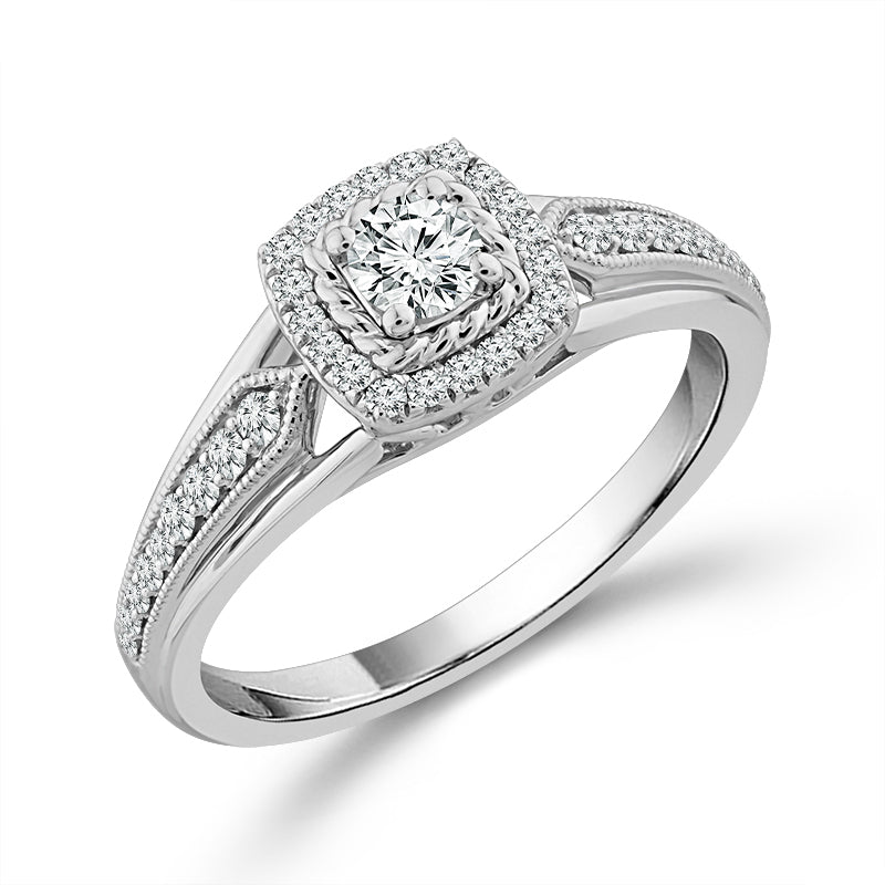 Diamond Bridal Set 0.5 CT 10K White Gold