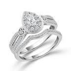 Diamond Bridal Set 5/8 CT 10K White Gold