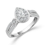 Diamond Bridal Set 5/8 CT 10K White Gold