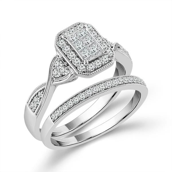 Diamond Bridal Set 0.5 Ct tw  10k White Gold
