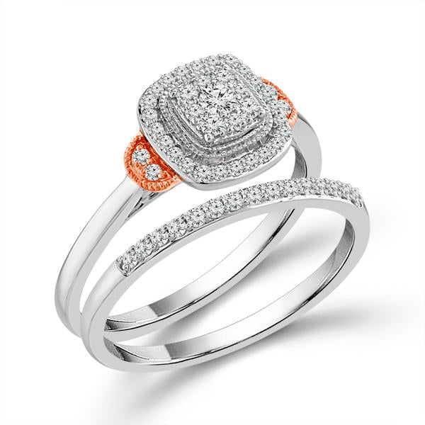 Diamond Bridal Set 0.25 Ct tw  10k White Gold