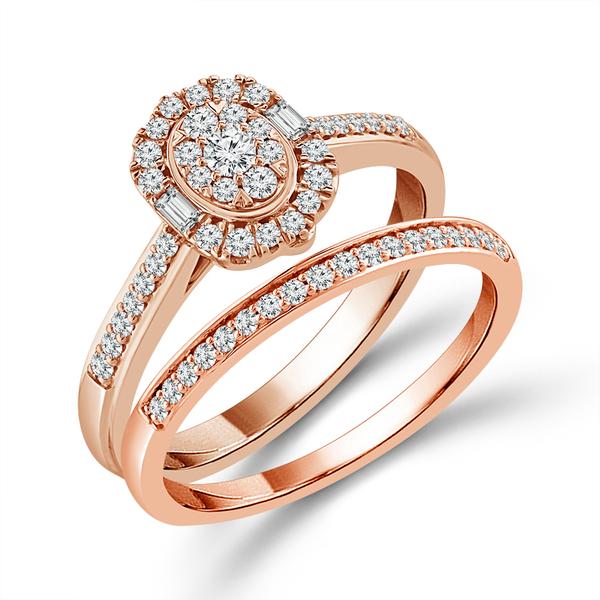 Diamond Bridal Set 0.4 Ct tw  10k White Gold