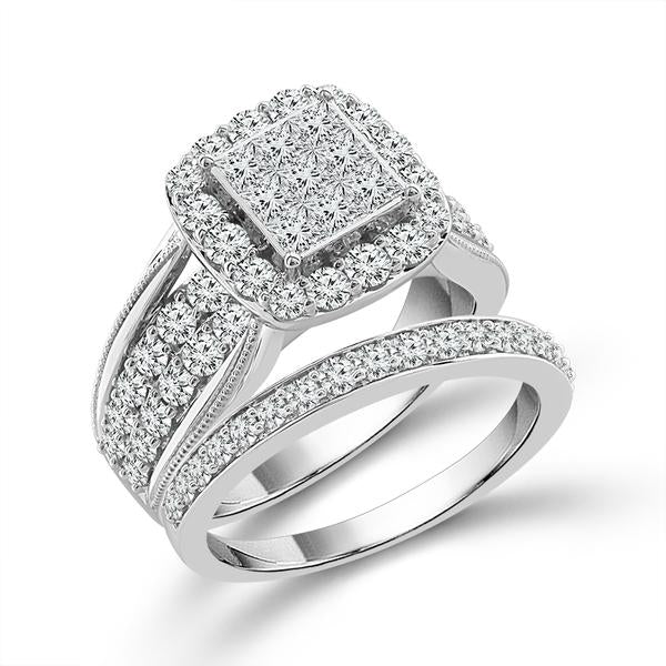 Diamond Bridal Set 2 Ct tw  10k White Gold