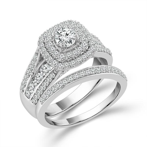 Diamond Bridal Set 1.25 Ct tw  10k White Gold