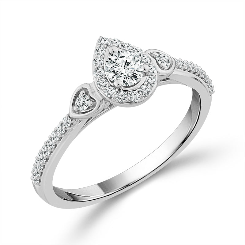 Diamond Bridal Set 0.50 Ct tw  10k White Gold