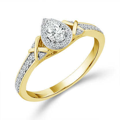 Diamond Bridal Set 0.50 Ct tw  10k White Gold
