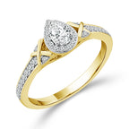 Diamond Bridal Set 0.50 Ct tw  10k White Gold