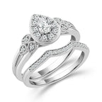 Diamond Bridal Set 0.50 Ct tw  10k White Gold