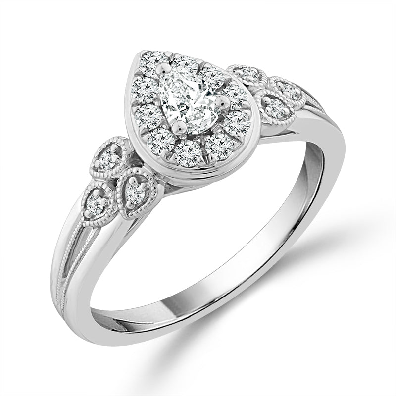Diamond Bridal Set 0.50 Ct tw  10k White Gold