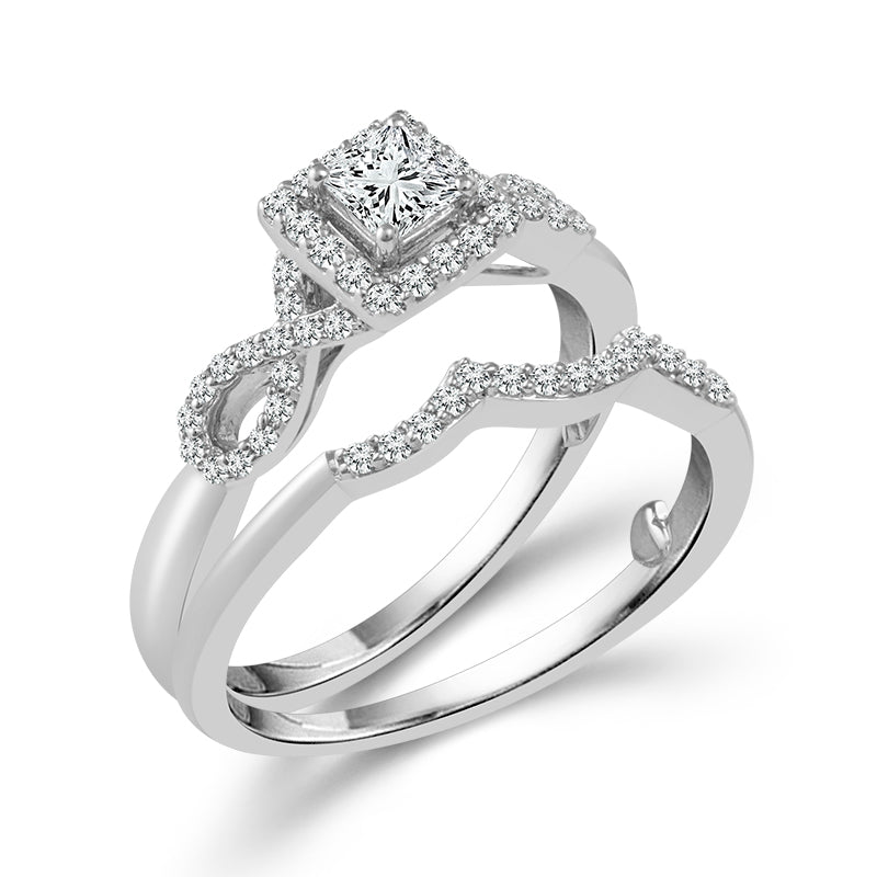 Diamond Bridal Set 0.65 Ct tw  10k White Gold