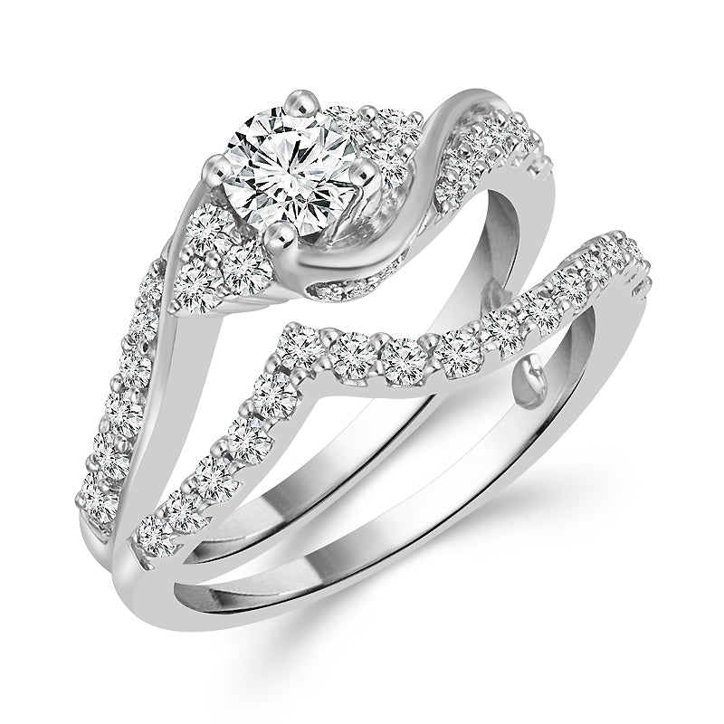 Diamond Bridal Set 1 Ct tw  10k White Gold
