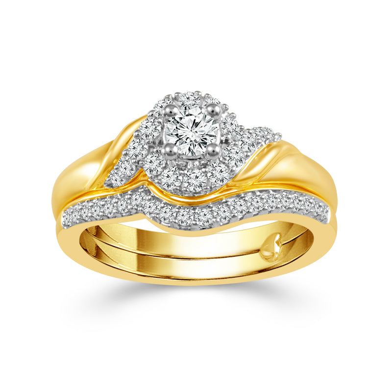Diamond Bridal Set 0.5 Ct tw  14k White Gold