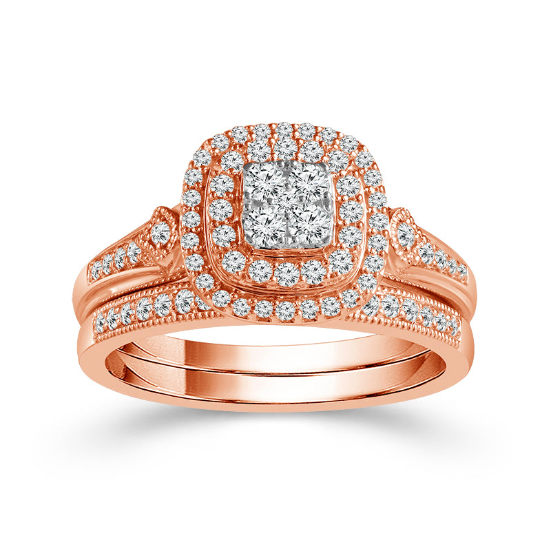 Diamond Bridal Set 0.5 Ct tw  10k White Gold