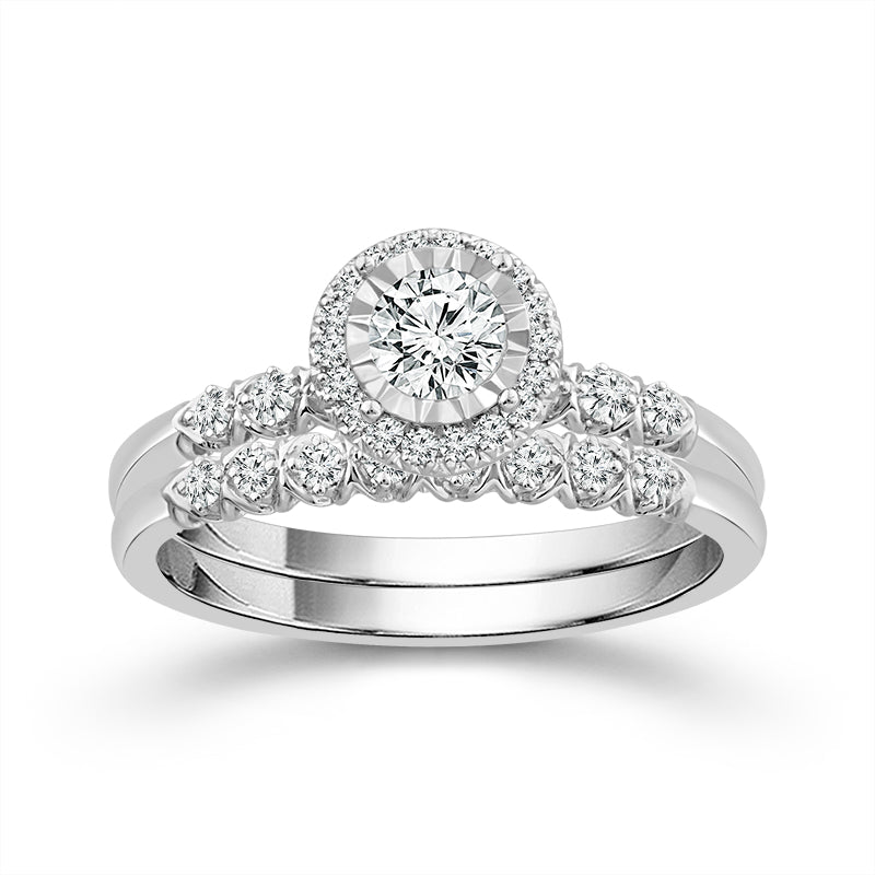Diamond Bridal Set 0.5 Ct tw  10k White Gold